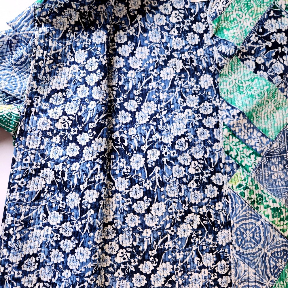 Alfred Dunner Quilted Patchwork Open Jacket Bohem… - image 3